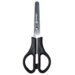 Ножницы " Attomex " 13,7см, металлические, пластиковые ручки, черные, пакет