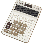 Калькулятор настольный 12 разрядов " deVente " DC-118W, 126*175*42мм, двойное питание, белый и коричневый