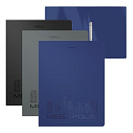 Папка 2 кольца " Erich Krause " А4 35мм Megapolis ассорти, пластик 0,60мм, с текстурой поверхности " песок "