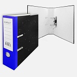 Папка-регистратор А4 " KWELT " сборная 50мм серый мрамор, этикетка для маркировки, синий корешок