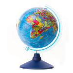 Глобус политический рельефный 210мм " Globen ", серия Классик Евро с подстветкой от батареек
