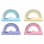 Транспортир " Erich Krause " 180*/10см Pastel пластиковый, ассорти