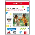Фотобумага " deVente " A4 180г/м2 100л матовая, односторонняя, пластиковый пакет, европодвес