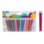 Набор бисера " Mazari " 12цв*7г 4мм, стеклянная колба, пакет, европодвес