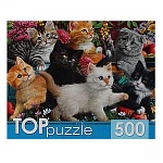 Пазлы " TOPpuzzle " 500элементов Игривые котята 48,5*34,5см, картонная упаковка 15,2*19,2*6,8см