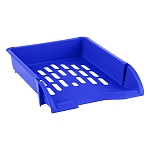 Лоток для бумаг горизонтальный пластиковый " Стамм " Лидер, синий