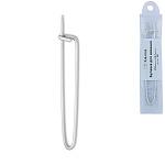 Булавка для вязания " Gamma " d=2,7мм металл, длина 13см, с покрытием, применяется для частичного вязания, ПВХ упаковка, европодвес