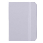 Бизнес-блокнот МАЛЫЙ ФОРМАТ А7 на резинке, искусственная кожа 80л " KWELT " Сиреневый, линия, сшивка, тонированный блок, скругленные углы