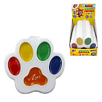 Краски акварельные без кисти Кроха Лапка 5цв " Луч " медовые, пластиковая упаковка, картонный дисплей