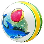 Мяч резиновый d=15см ассорти, накачанный, без возможности выбора дизайна