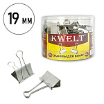 Зажимы " KWELT " серебряные 19мм 40шт/уп