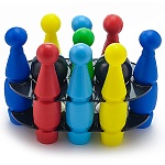 Кегли " Karolina toys " 33*23*19, пластмасовые, кегли - 9шт, мяч - 2шт, в держателе