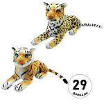 Мягкая игрушка " KWELT " Дикая кошка, 29см, ассорти (без возможности выбора цвета и дизайна)