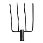 Вилы садово-огородные 25*21см, 4-х рогие, без черенка, круглый прут, эмаль