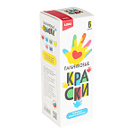 Краски пальчиковые " Lori " 6цв*50мл, картонная упаковка