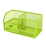 Подставка " KWELT " 4 отделения, 20*10*9,5см, металлическая, сетчатая, салатовая