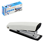 Степлер №10 на 10л " KW-trio " 50скоб металл/пластик, встроенный антистеплер, два режима скрепления скоб, глубина закладки бумаги 52мм, металлический механизм подачи скоб, черный, картонная упаковка