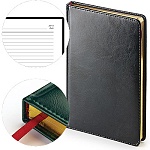 Ежедневник недатированный БОЛЬШОЙ ФОРМАТ А4+ 210*302мм искусственная кожа " Альт " 136л Sidney Nebraska Черный, поролон, линия, белый офсет 70г/м2, печать в 1 краску, ляссе, золотой срез, подходит под тиснение блинтовое, фольгу