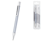 Ручка подарочная шариковая автоматическая " Monami " 153 Neo Grey, черная, 0,7мм, поворотный механизм, цвет корпуса- насыщенный серый, материал корпуса- ABS-пластик, клип из хромированной нержавеющей стали, пластиковая упаковка, европодвес