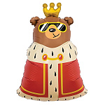 Шар фольгированный фигурный 31"/78см Король дня