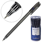 Ручка шариковая " Bruno Visconti " PointWrite Ice синяя 0,38мм игольчатый пишущий узел, металлизированный наконечник, антискользящее покрытие silk-touch, колпачок с клипом, серый цвет корпуса, пластиковый бокс