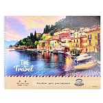 Альбом БОЛЬШОЙ ФОРМАТ А3 48л спираль " Проф-Пресс " Город у воды, обложка- мелованный картон, блок- офсет 100г/м2, микроперфорация, 1 дизайн в коробке