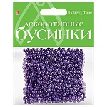 Набор бусин " Hobby Time " однотонные, d=5мм, пластик с металлизированным покрытием, 6 цветов