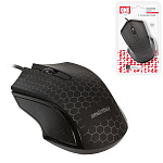 Мышь " SmartBuy " 334 One проводная оптическая, 3 кнопки, черная, 1000 DPI, RGB подсветка, кабель USB