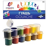 Гуашь " Луч " Классика 12цв*20мл в блок-таре, картонная упаковка