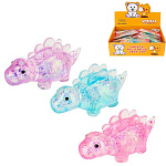 Мялка-антистресс " Рыжий кот " Дизнозаврик 12*8cм, ассорти (без возможности выбора цвета), с блестками, индивидуальная упаковка, шоубокс