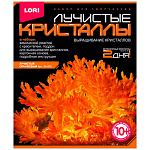 Лучистые кристаллы " Lori " Оранжевый кристалл, химический реактив с красителем, поддон, картонная основа, инструкция