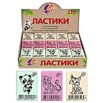 Ластик " Луч " ZOO Z1 35*25*8мм, пастельный, ассорти