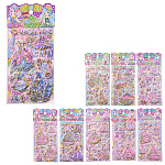 Наклейки детские " Mazari " Одень куклу, 110*230мм, 2 листа, 12 дизайнов, пластик, пакет, европодвес