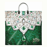 Пакет ПЭ " Интерпак " с пластиковой ручкой ПВД, 38*35см 90мкм Изумруд