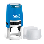 Оснастка для печати " Colop " d=30мм, корпус круглый, цвет корпуса синий, крышка, Printer R30 blue