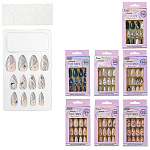 Набор ногти накладные " Mazari " 12шт, ассорти, двусторонние клейкие стикеры, картонная упаковка