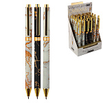 Ручка шариковая автоматическая " Bruno Visconti " Carrara, синяя 0,5мм, толщина линии письма 0,38мм, цвет корпуса ассорти-multicolor, покрытие soft-touch, пластиковый клип, картонный дисплей