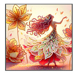 Картина алмазная " Mazari " 30*30см Фея, состав набора: холст на подрамнике, стразы, стилус, желеобразный клей, лоток, частичная выкладка, в термоусадочной пленке