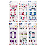 Набор страз акриловых " Mazari " 8*19см, 7 дизайнов, ассорти (без возможности выбора цвета), пакет, европодвес