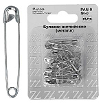 Булавки английские " Blitz " 25шт длина- 28мм под никель, картонный блистер