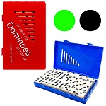 Игра настольная " KWELT " Домино пластиковое, пластиковый футляр 18*11*2,5см (ассорти) 4цв, без возможности выбора цвета