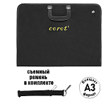 Папка для художника " KWELT " А3+ (450*350мм) 1 отделение, черная, внутренний карман, ремень, с ручкой, на молнии