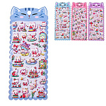 Наклейки детские " Mazari " Котики, 95*230мм, 4 дизайна, пакет, европодвес