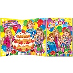 Открытка " Мир открыток " 1-05 Детская- С Днём рождения! Подружки, 284*373мм, блестки, текст