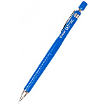 Карандаш механический " Pilot " 0,7мм, рифленый держатель, ластик, круглый, пластиковый, цвет корпуса - синий, серебристый клип