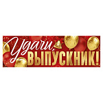 Плакат-полоска " Империя поздравлений " 940 Удачи, выпускник! 926*291мм, без отделки