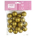 Заготовка пенопластовая " deVente " Шар Glitter d= 3см, золотая 20шт, пакет, европодвес