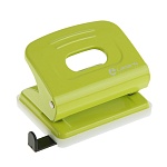 Дырокол на 20л " Lamark " Mettallic металлический, встроенная линейка, светло-зеленый
