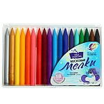 Мелки восковые " Луч " Волшебная палитра 18цв на масляной основе, с золотым и серебряным цветом, картонная упаковка, европодвес