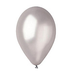 Шар латексный металлик 10"/25см серебряный